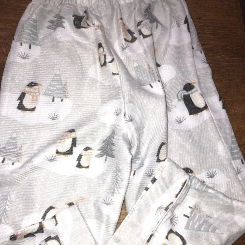 Pottery Barn Boys 4T Penguin Christmas Pajama Bottoms